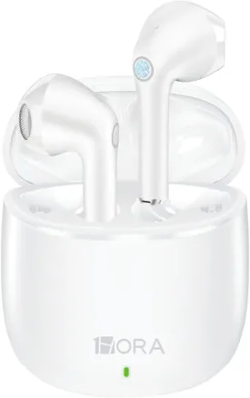 1 Hora Wireless Earbuds Bluetooth 5.3 Headphones Deep Bass in-Ear Earphones Premium Sound with Mic Charging Case for iPhone, Tablet, Android Smartphone Laptop Sports