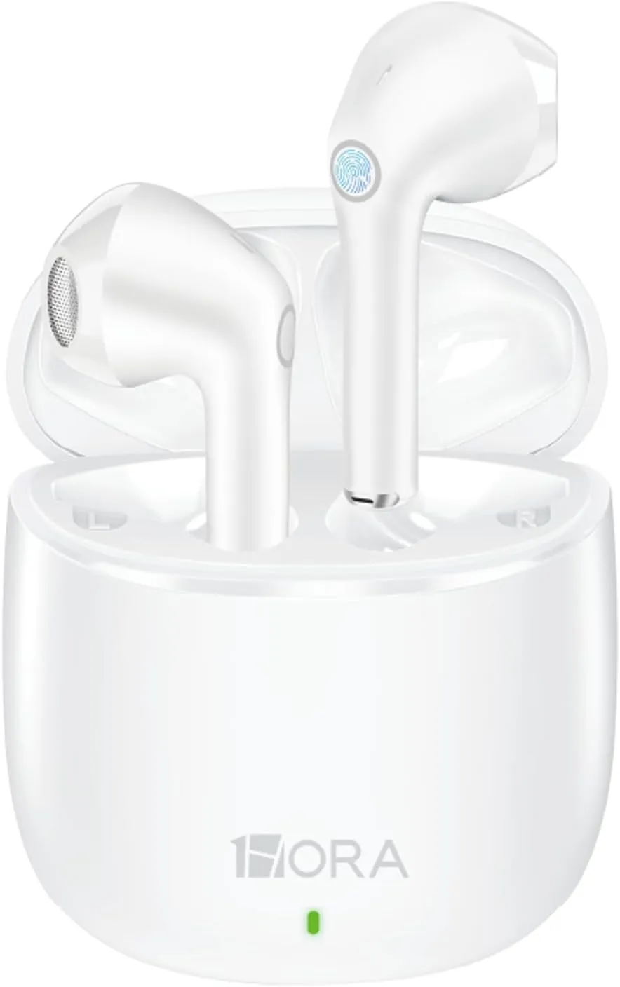 1 Hora Wireless Earbuds Bluetooth 5.3 Headphones Deep Bass in-Ear Earphones Premium Sound with Mic Charging Case for iPhone, Tablet, Android Smartphone Laptop Sports