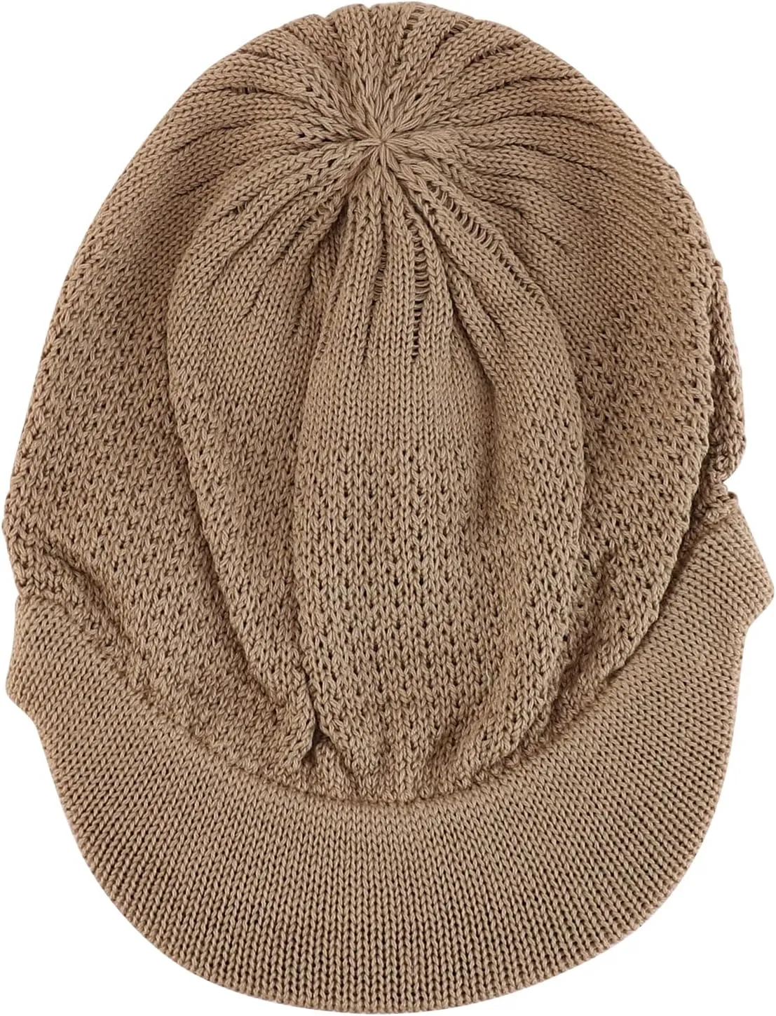 100% Cotton Rasta Knit Beanie Visor