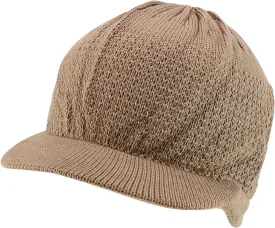 100% Cotton Rasta Knit Beanie Visor