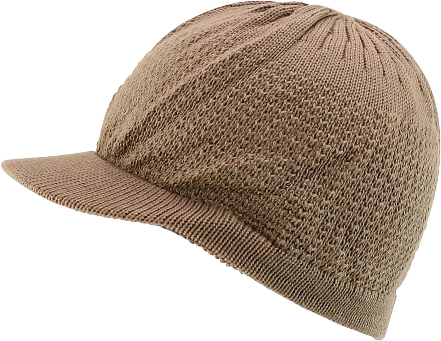 100% Cotton Rasta Knit Beanie Visor