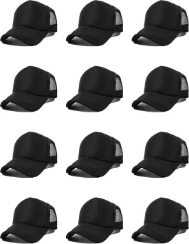 12 Pack Sublimation Hats for Men Blank Trucker Hats Bulk Snapback Mesh Women Baseball Caps DIY Custom 18 Colors