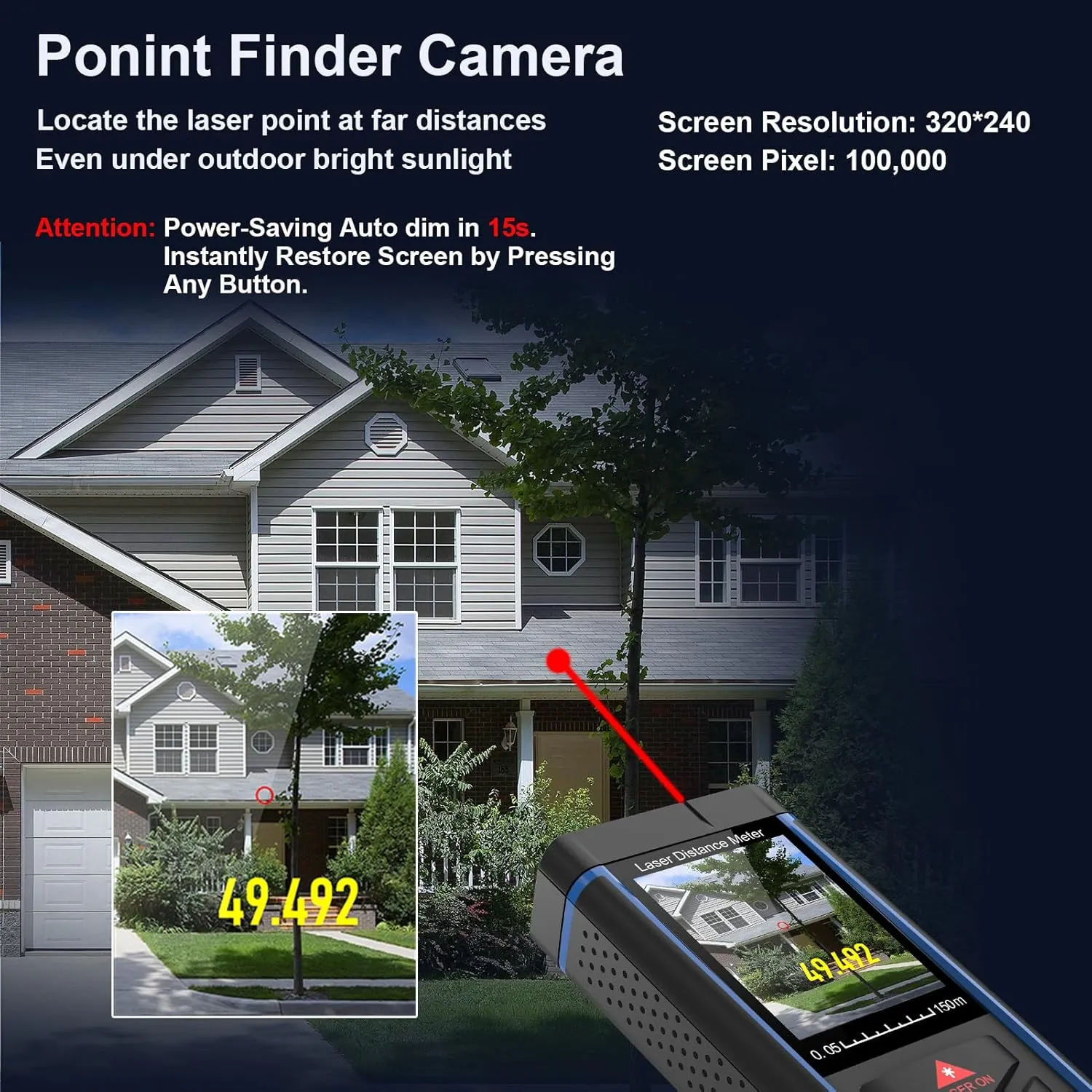 330ft Laser Distance Measuring Tool with Camera, Long Range Laser Meters with Tripod for Home Renovation, Interior Design, DIY Projects, Area, Volume & Distance Measurement