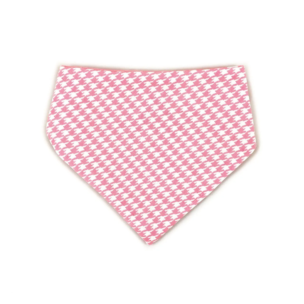 Baby Pink Houndstooth Reversible Dog Bandana