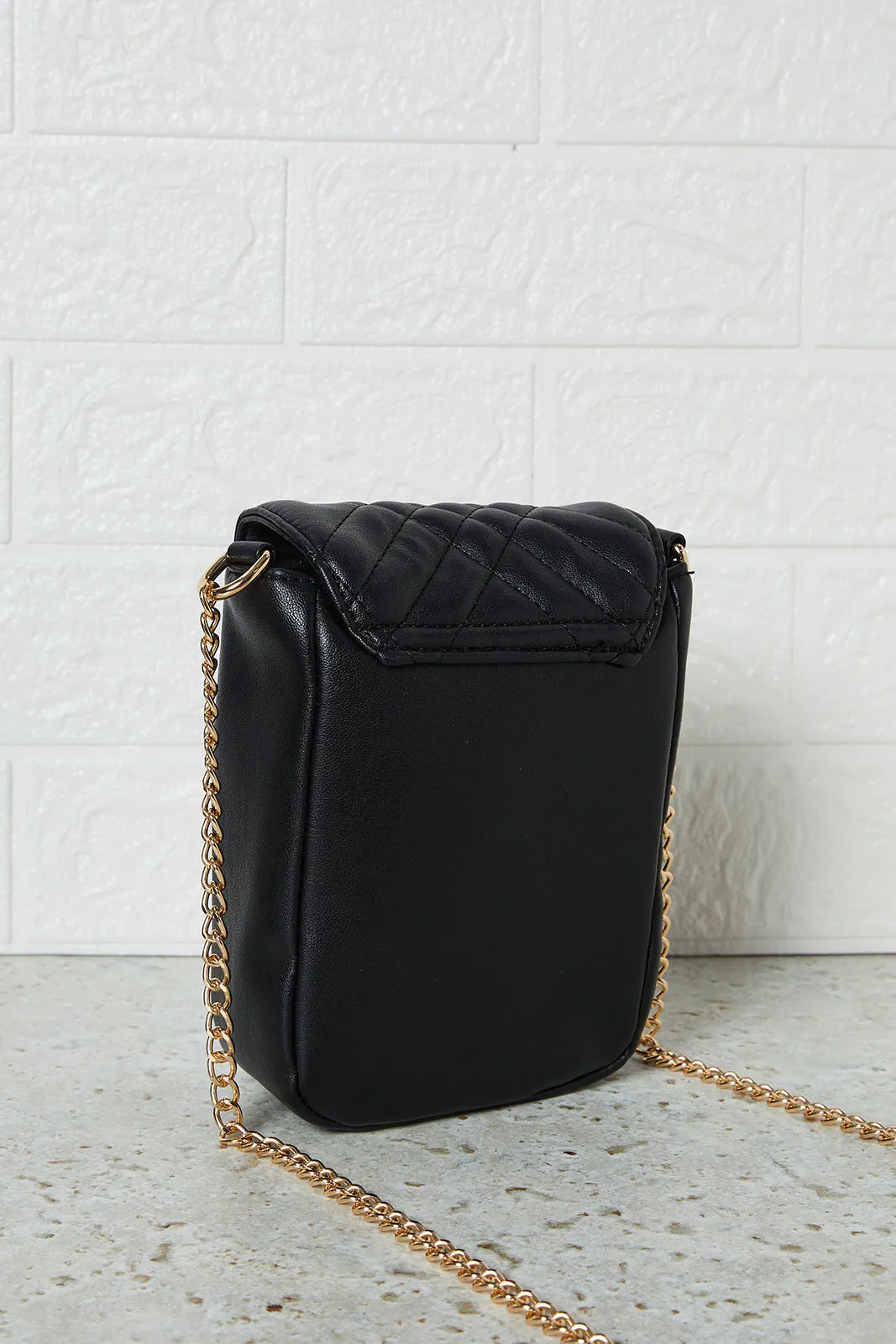Black Quilted Ladies Mobile Sling