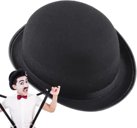Black Top Hat - Vintage Style Formal Men Hat, Classic Black Felt Top Hat | Elegant Costume Accessories For Cosplay Wedding And Parties, Adjustable Band Fashionable Dress Derby Hat For Special Occasion