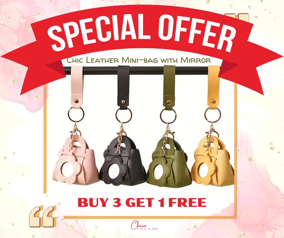 Chic Mini-bag with flower Mirror
