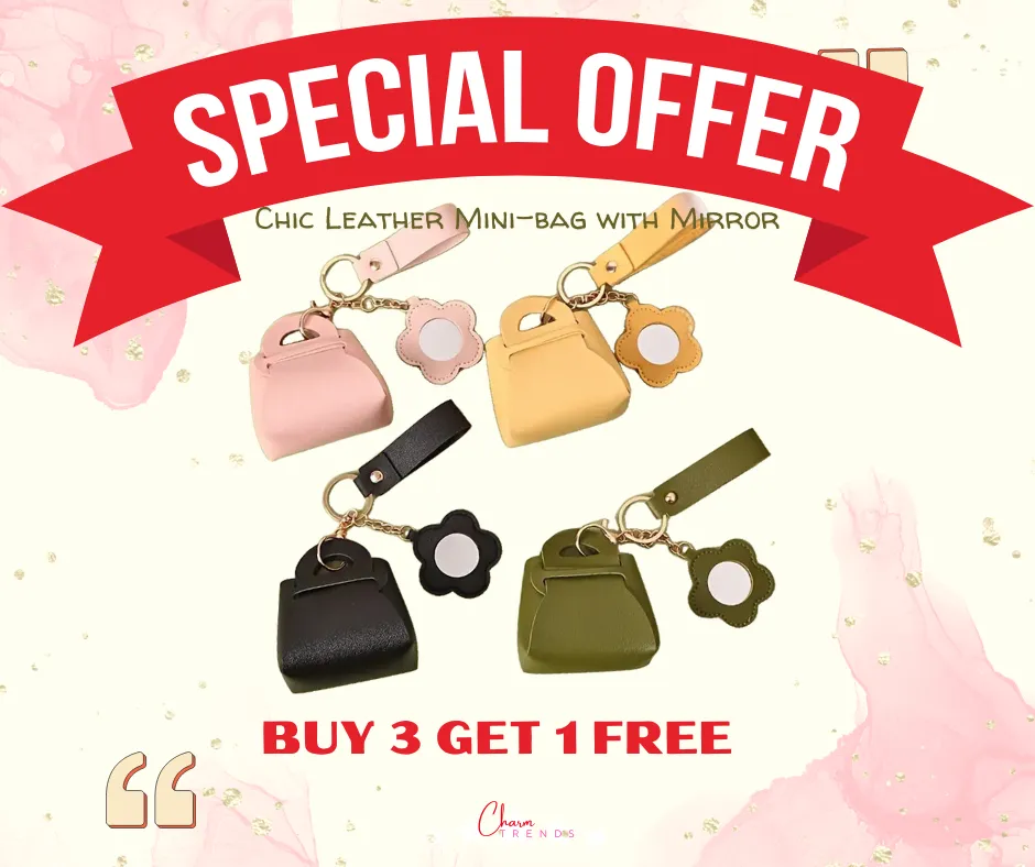 Chic Mini-bag with flower Mirror