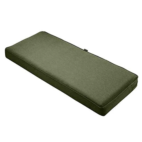 Classic Accessories Montlake Water-Resistant 59 x 18 x 3 Inch Outdoor Bench/Settee Cushion, Patio Furniture Swing Cushion, Heather Fern Green, Patio Loveseat Cushion