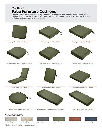 Classic Accessories Montlake Water-Resistant 59 x 18 x 3 Inch Outdoor Bench/Settee Cushion, Patio Furniture Swing Cushion, Heather Fern Green, Patio Loveseat Cushion