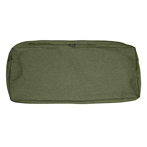 Classic Accessories Montlake Water-Resistant 59 x 18 x 3 Inch Outdoor Bench/Settee Cushion, Patio Furniture Swing Cushion, Heather Fern Green, Patio Loveseat Cushion