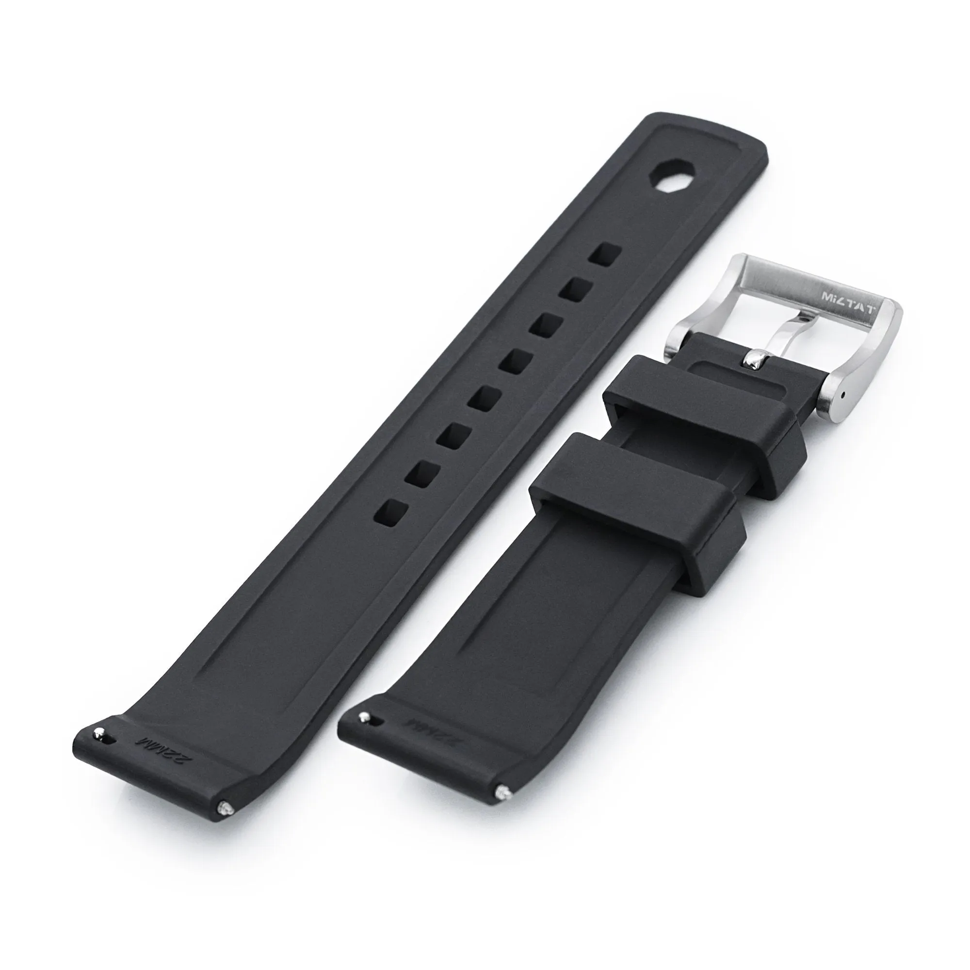 Crisscross Black FKM Quick Release Rubber Strap