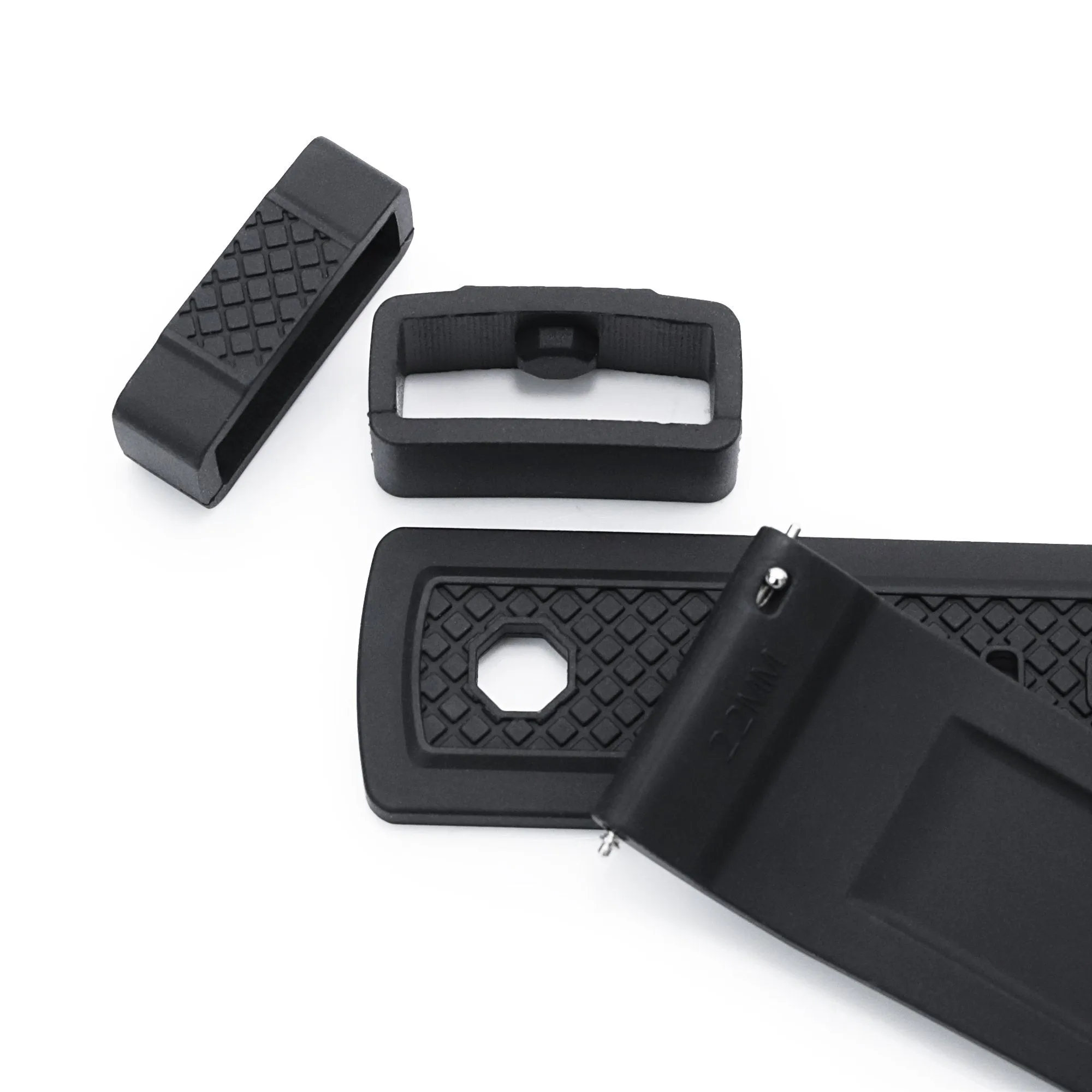 Crisscross Black FKM Quick Release Rubber Strap