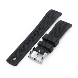 Crisscross Black FKM Quick Release Rubber Strap