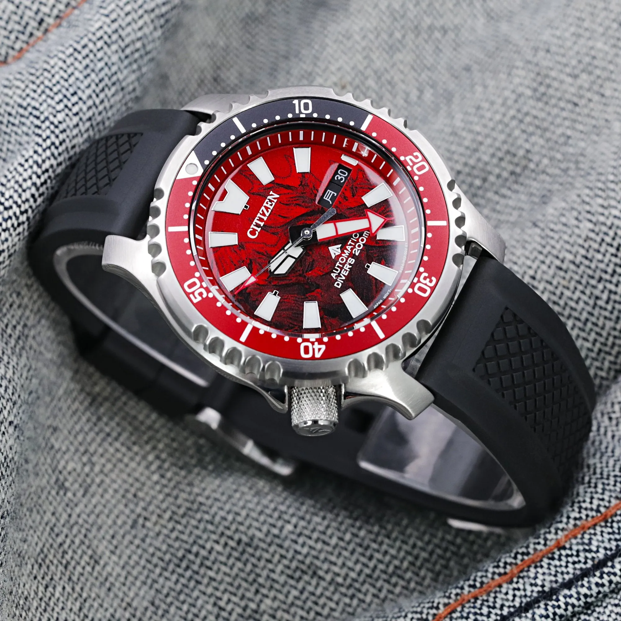 Crisscross Black FKM Quick Release Rubber Strap