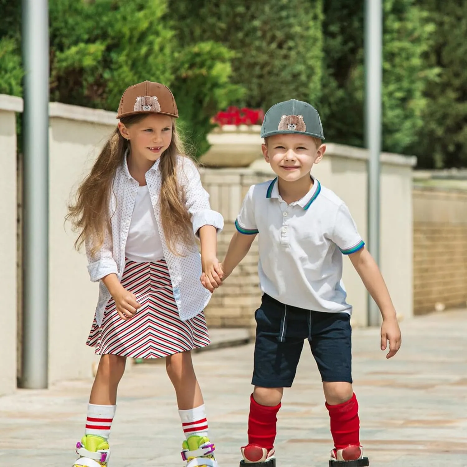 Cute Train Embroidered Kids Baseball Caps Toddler Washed Cotton Vintage Snapback Trucker Hat for Boys Girls 3-8 Years