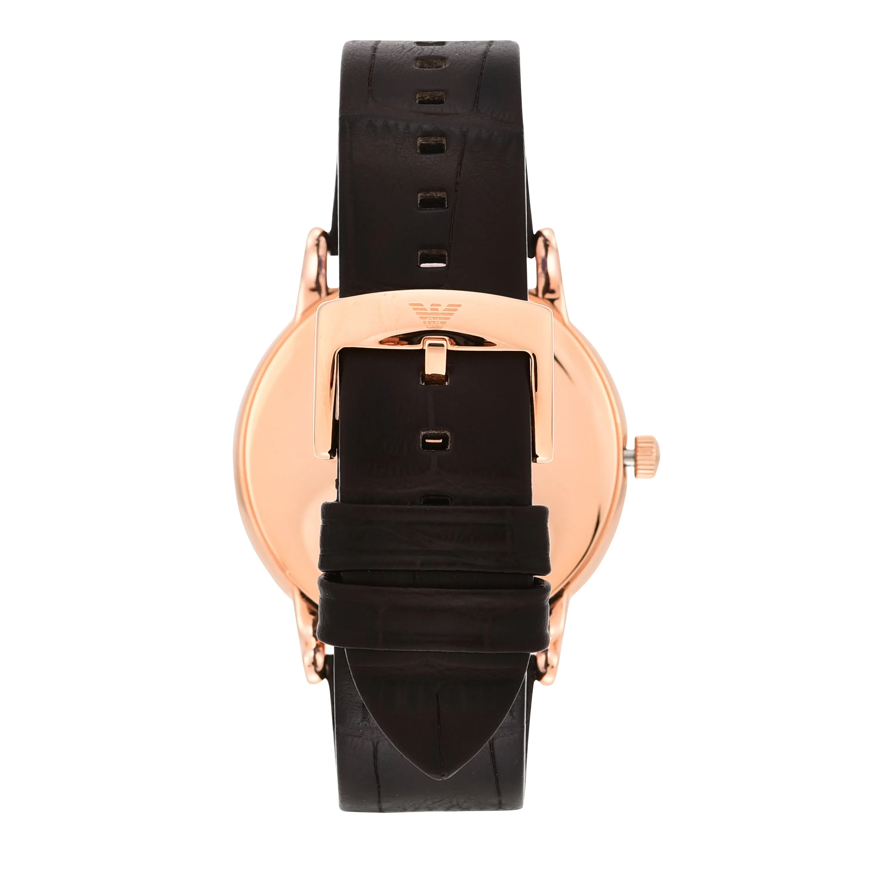 Emporio Armani White Dial Brown Leather Strap Watch Model AR2502