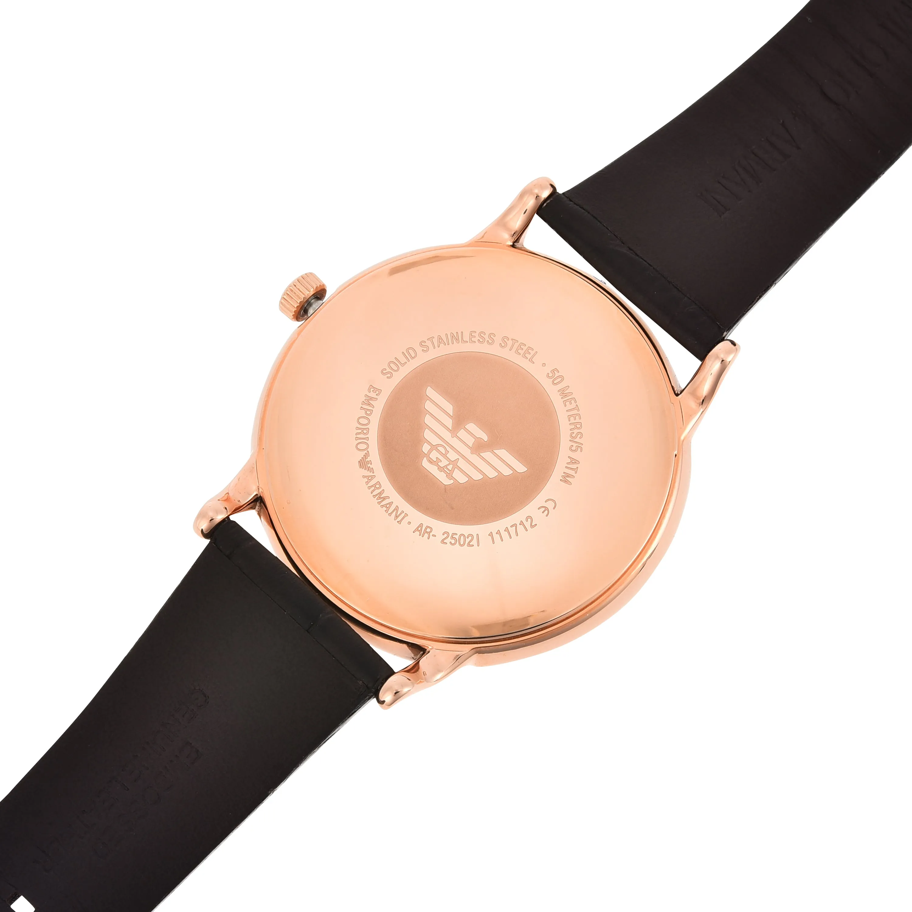 Emporio Armani White Dial Brown Leather Strap Watch Model AR2502