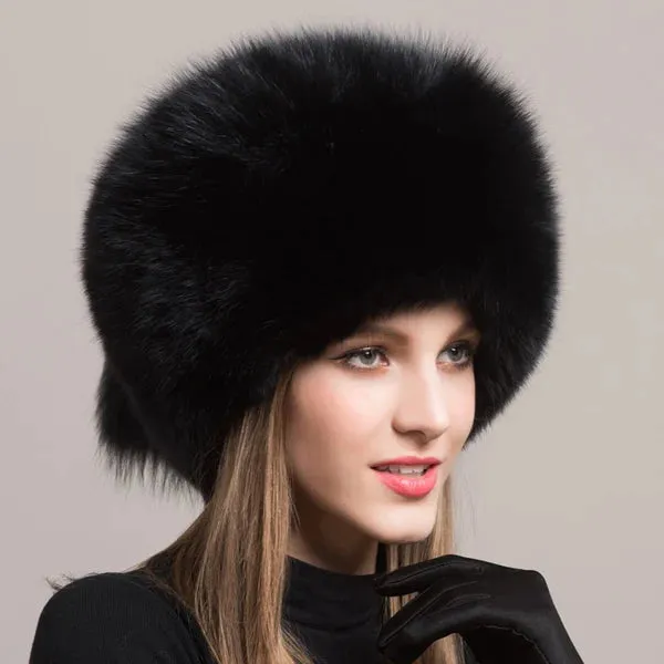 Fashionable Headgear Thicken Warm Winter Real Fur Hat Outdoor Cap