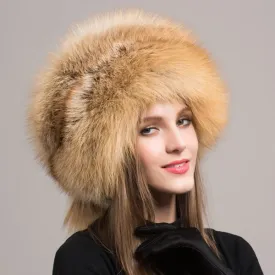 Fashionable Headgear Thicken Warm Winter Real Fur Hat Outdoor Cap