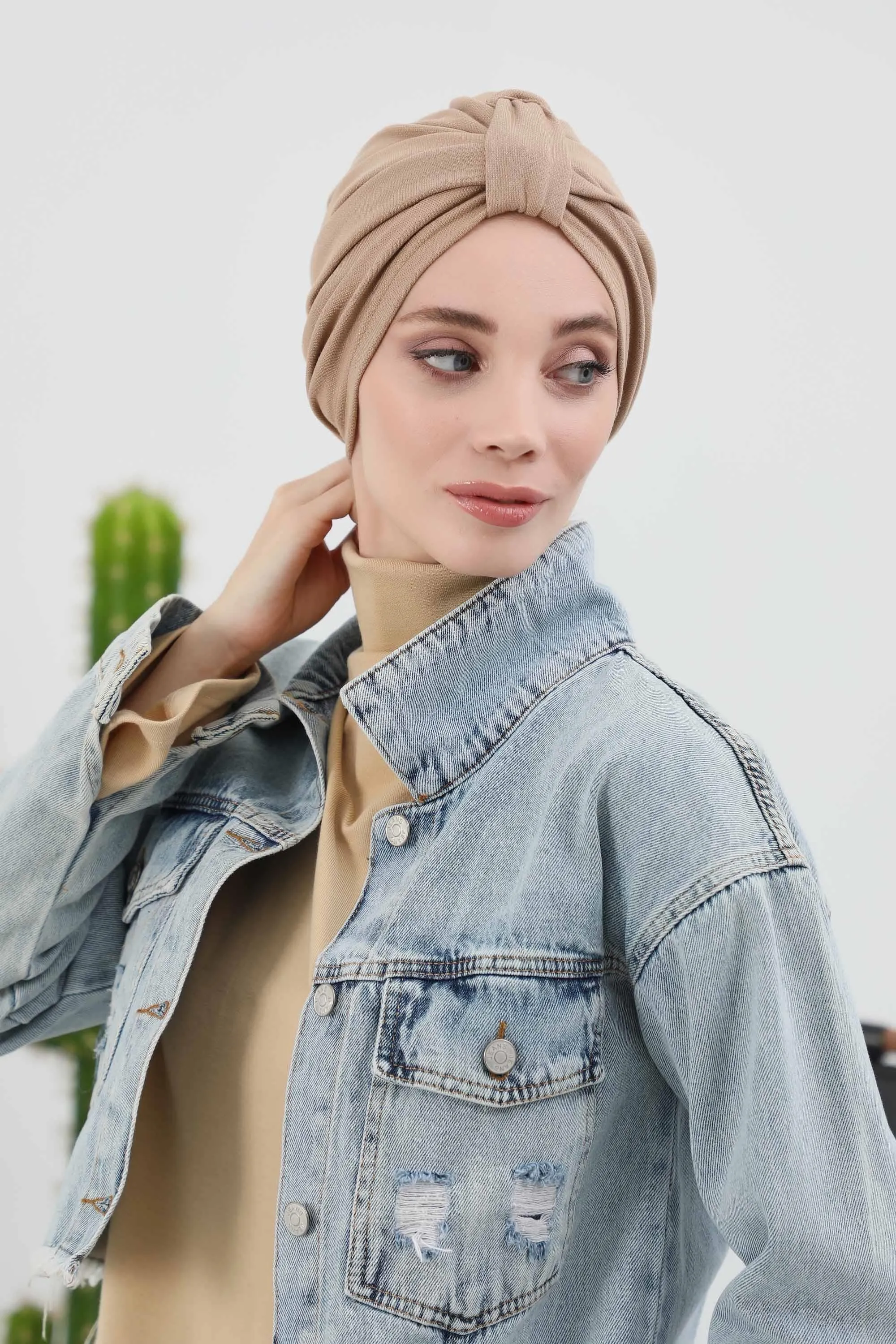 Fashionable Instant Turban Bonnet for Women, Warm Winter Chemo Headwear, Easy Wrap Stylish Winter Bonnet Cap,B-68IV