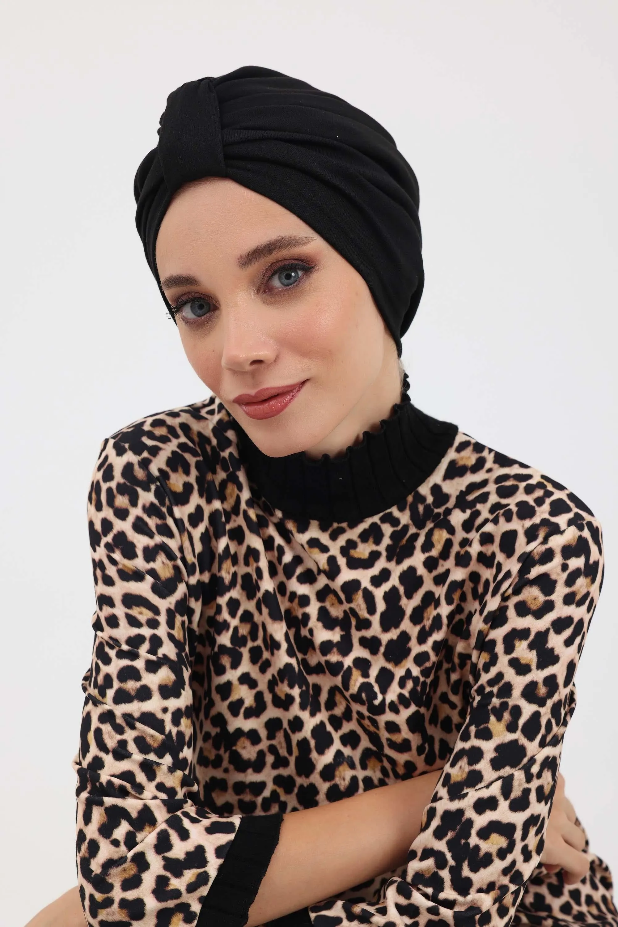 Fashionable Instant Turban Bonnet for Women, Warm Winter Chemo Headwear, Easy Wrap Stylish Winter Bonnet Cap,B-68IV