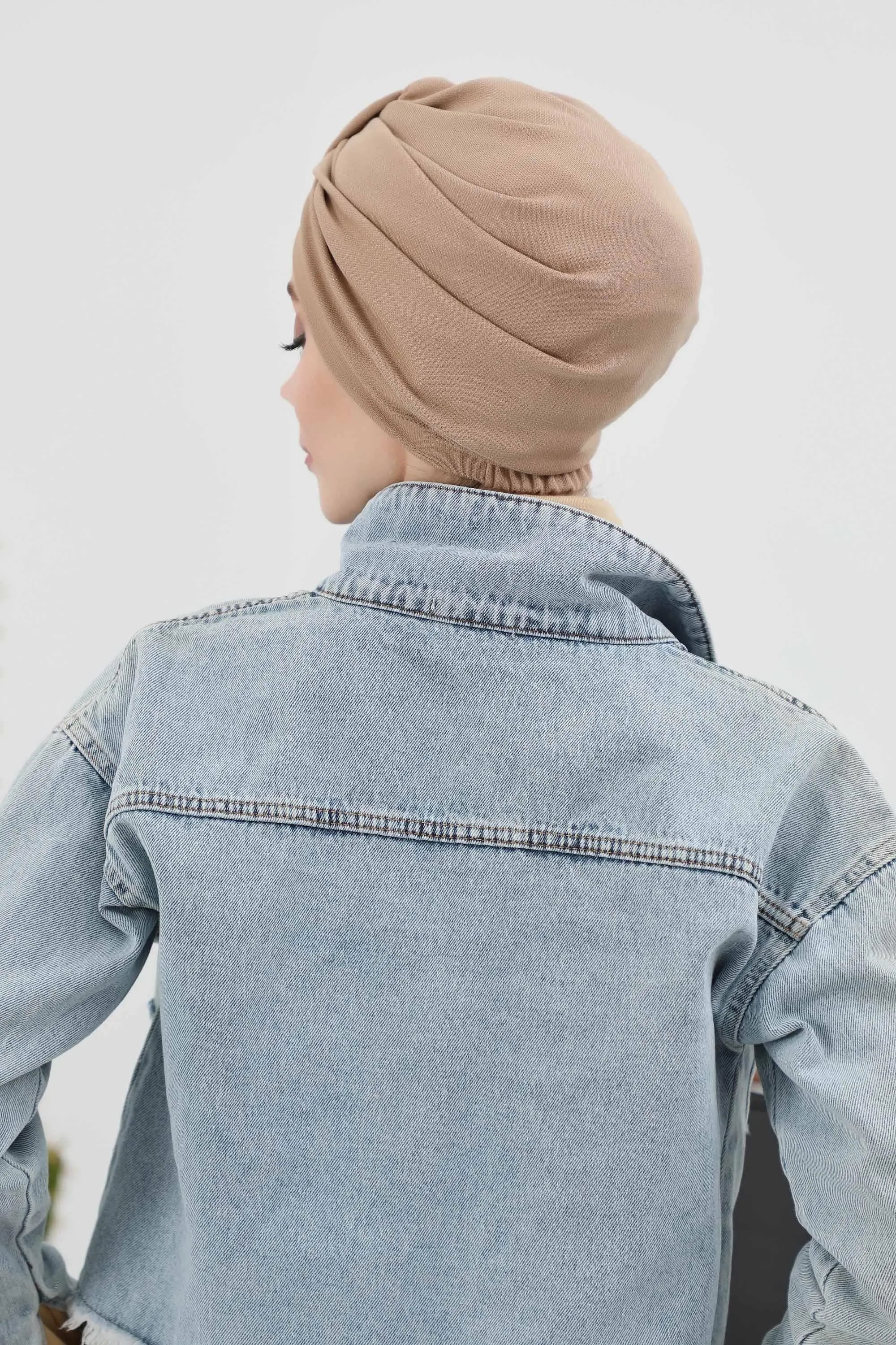 Fashionable Instant Turban Bonnet for Women, Warm Winter Chemo Headwear, Easy Wrap Stylish Winter Bonnet Cap,B-68IV