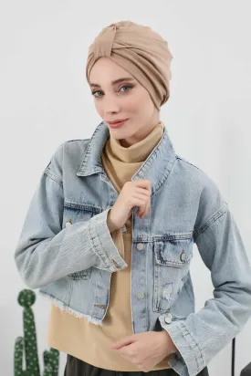 Fashionable Instant Turban Bonnet for Women, Warm Winter Chemo Headwear, Easy Wrap Stylish Winter Bonnet Cap,B-68IV