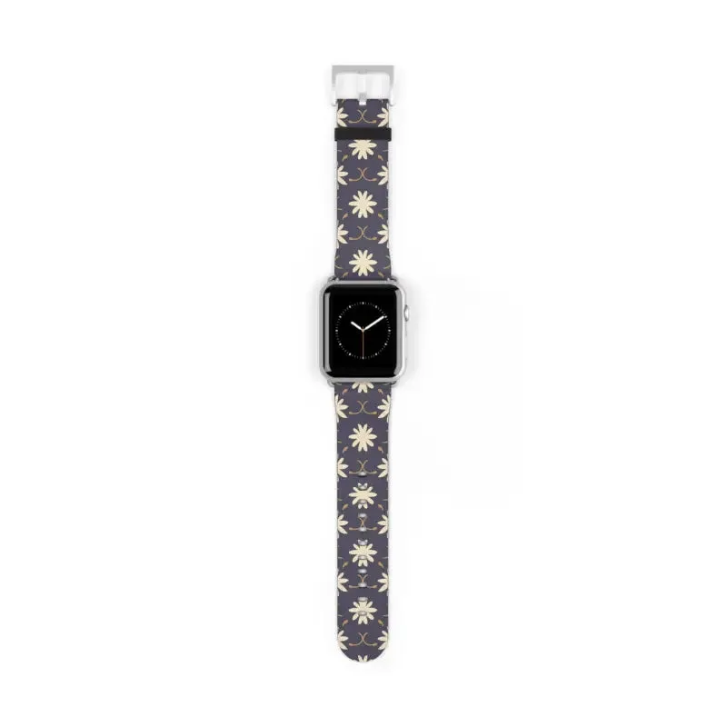 Faux Leather Floral Geometric Watch Band