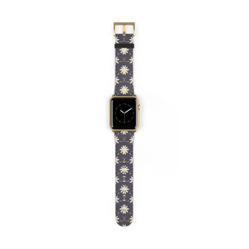 Faux Leather Floral Geometric Watch Band