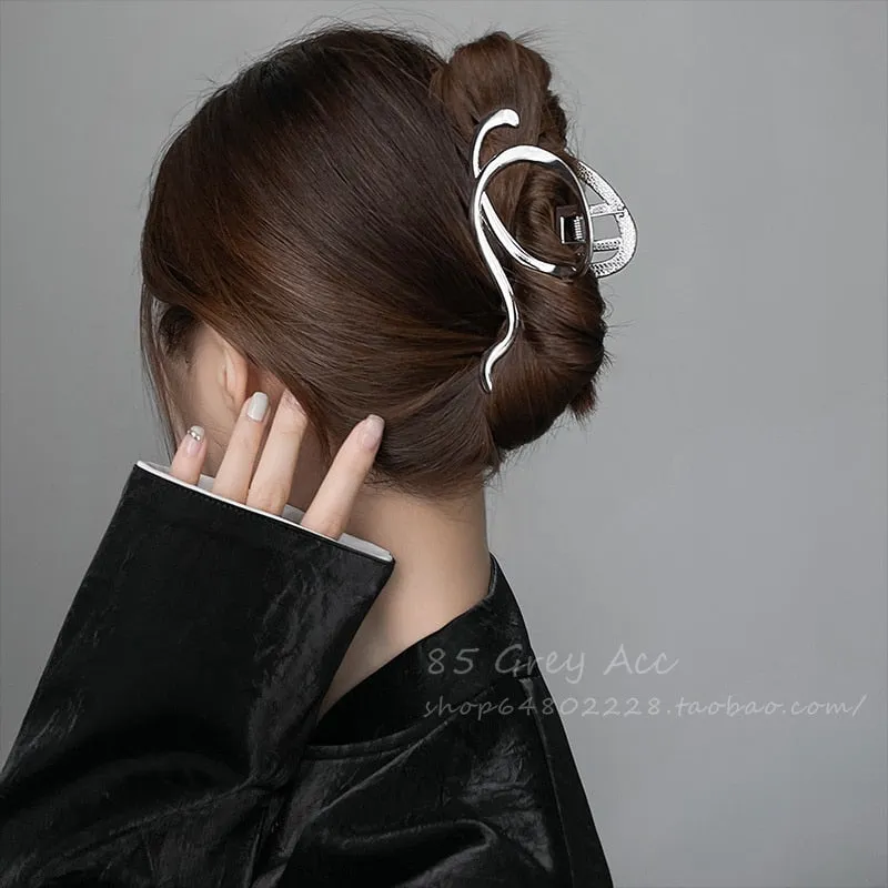 Geometric Gold & Silver Hair Claw