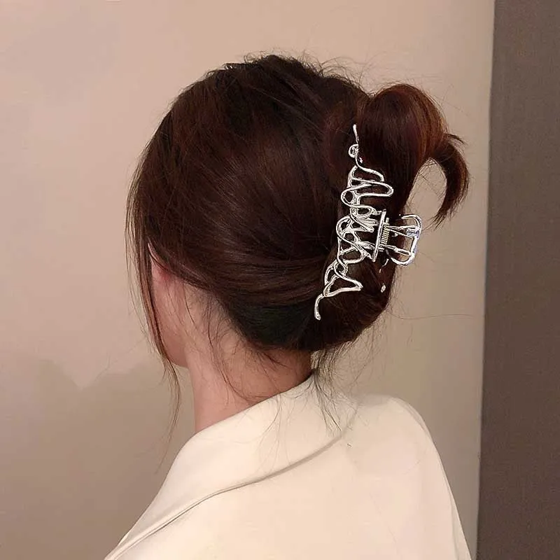 Geometric Gold & Silver Hair Claw