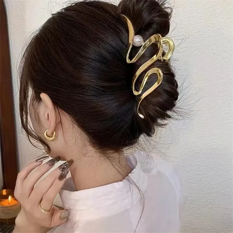Geometric Gold & Silver Hair Claw