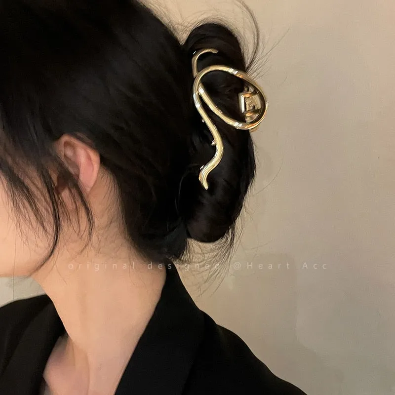 Geometric Gold & Silver Hair Claw