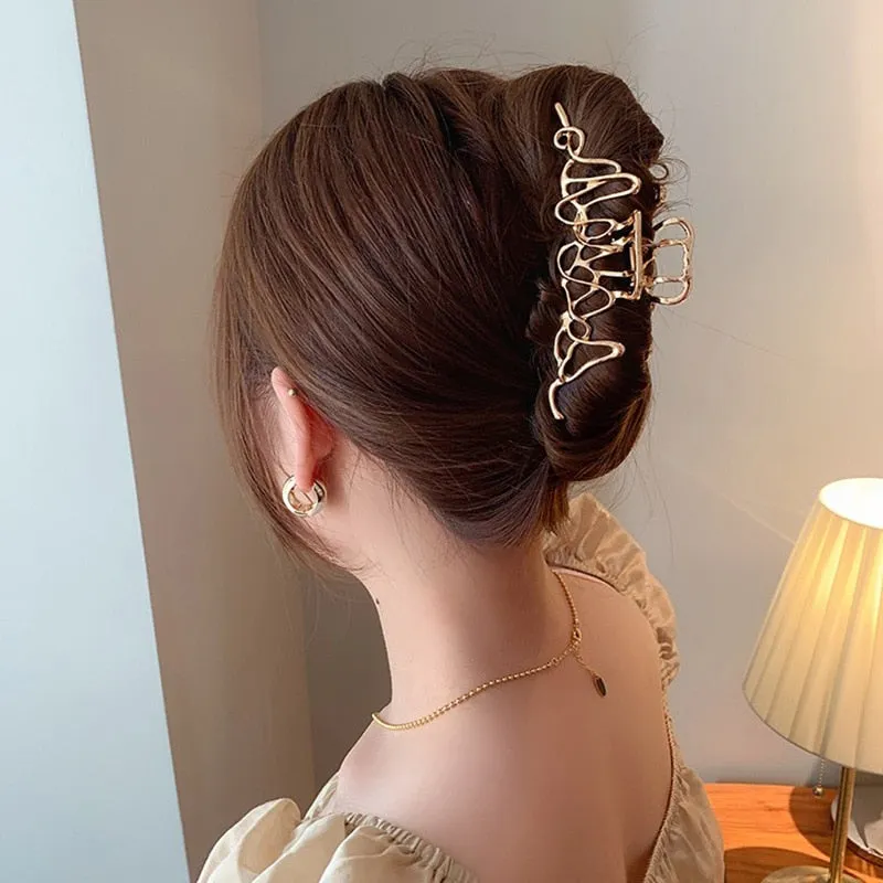 Geometric Gold & Silver Hair Claw
