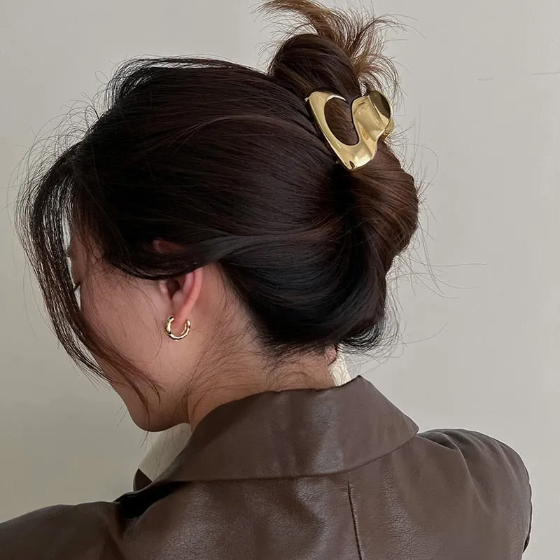 Geometric Gold & Silver Hair Claw