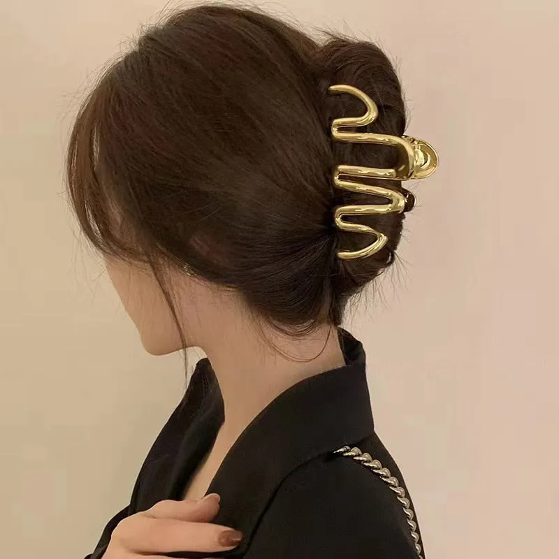 Geometric Gold & Silver Hair Claw