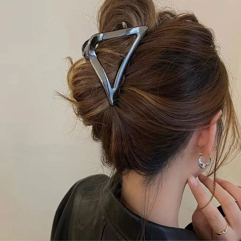 Geometric Gold & Silver Hair Claw