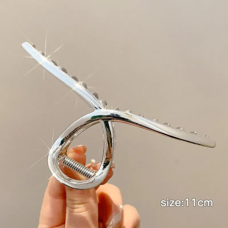 Geometric Gold & Silver Hair Claw