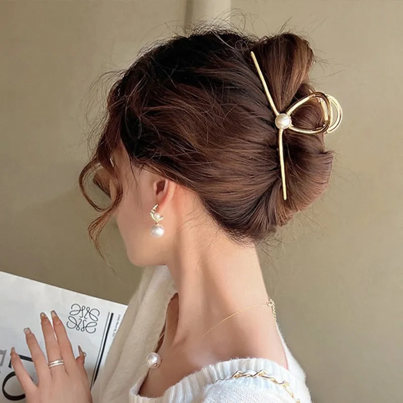 Geometric Gold & Silver Hair Claw