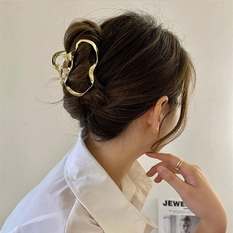 Geometric Gold & Silver Hair Claw