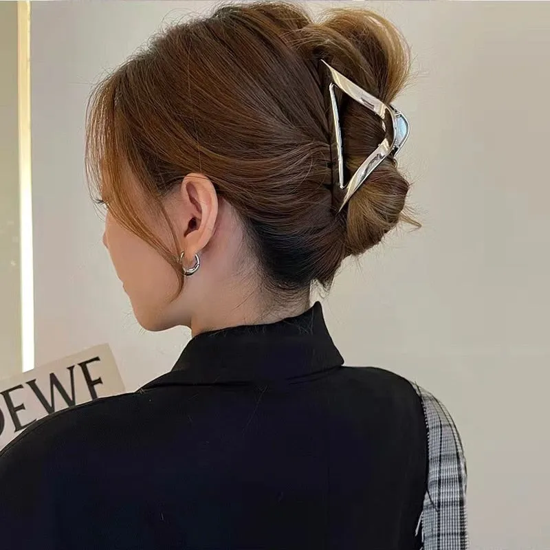 Geometric Gold & Silver Hair Claw