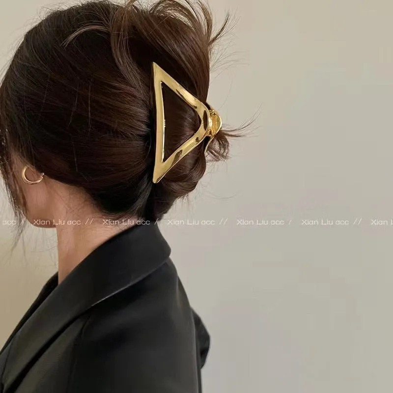 Geometric Gold & Silver Hair Claw