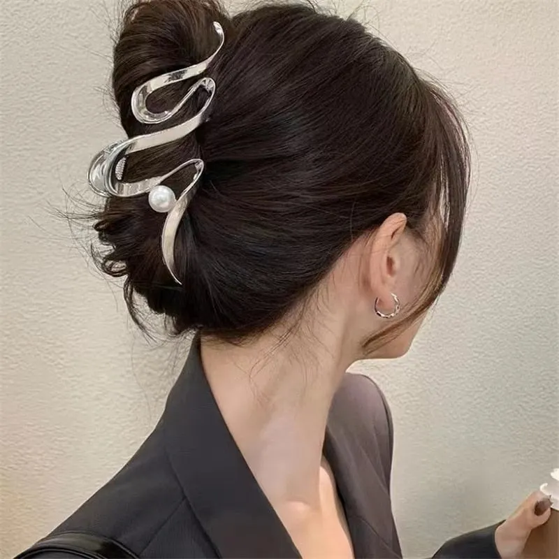 Geometric Gold & Silver Hair Claw