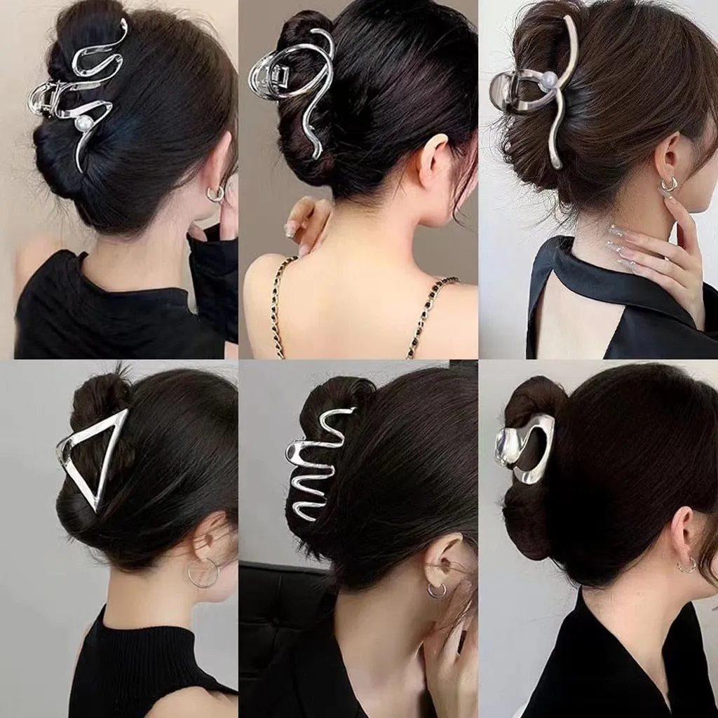 Geometric Gold & Silver Hair Claw