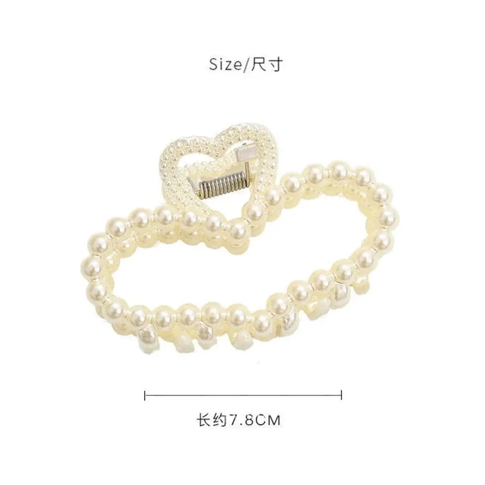 Geometric Retro Imitation Pearl Hair Claw - Stylish Women's Hair Accessories