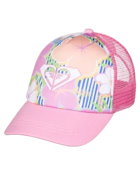 Girls Sweet Emotions Trucker Cap in Ultramarine & Teenie Flower