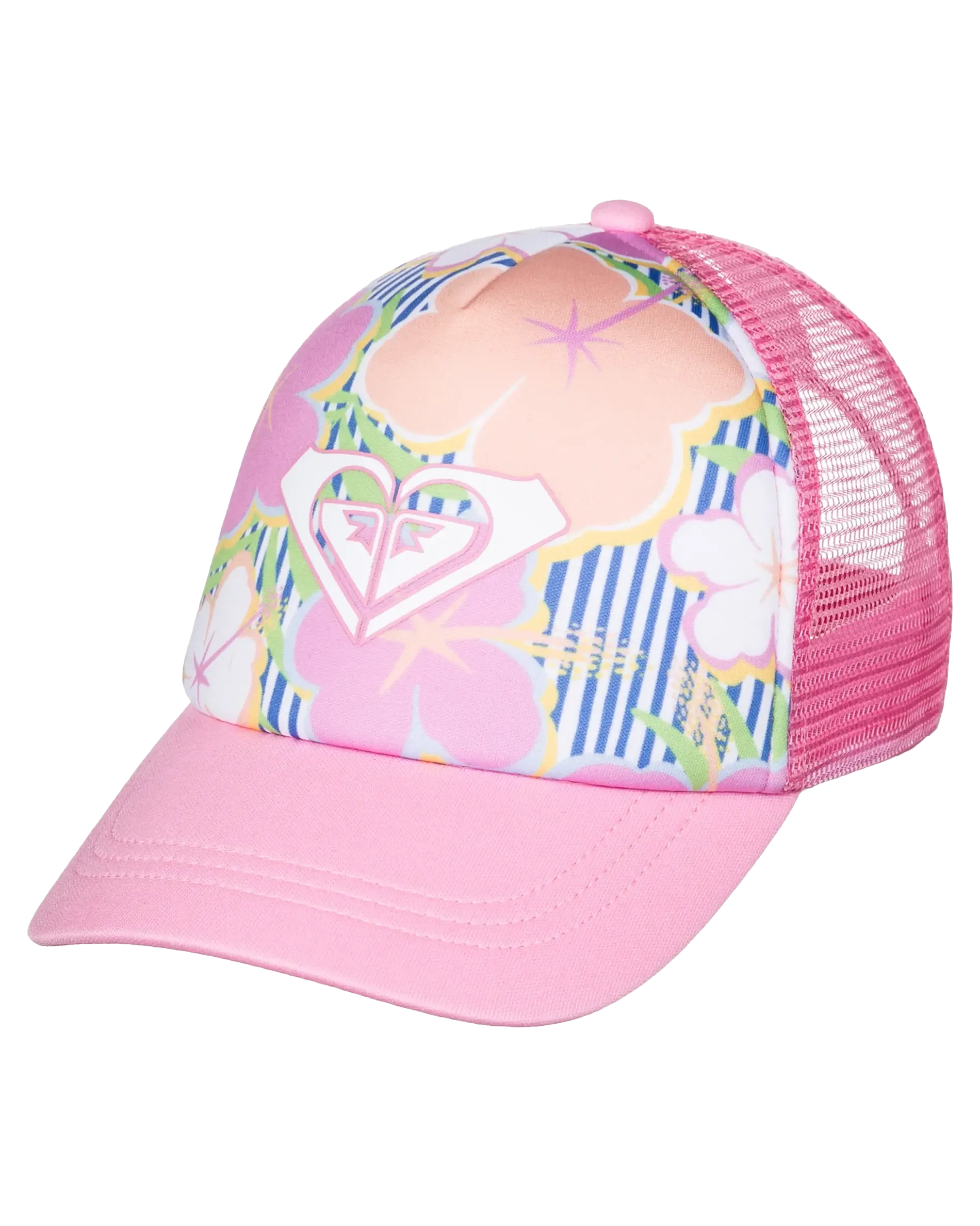 Girls Sweet Emotions Trucker Cap in Ultramarine & Teenie Flower