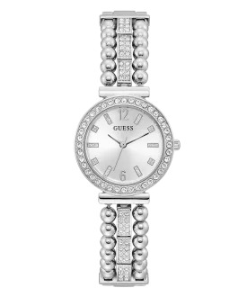 GUESS Ladies Silver Tone Analog Watch – Model GW0401L1