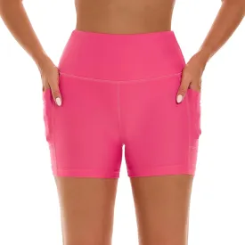 HODOSPORTS Women's 3''/5''/7''/9'' Swim Shorts UPF 50  High Waisted Board Shorts with Pockets Liner Quick Dry Swimsuit Bottom